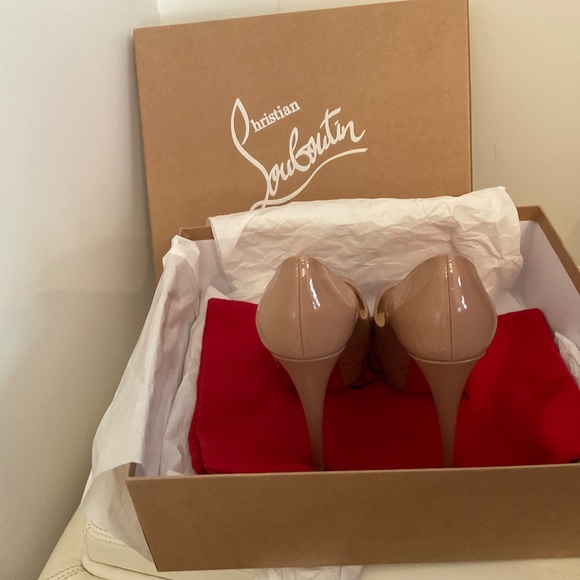Christian Louboutin Lady Peep 150 Patent Calf pumps color nude, size 35.5 - Picture 4 of 8